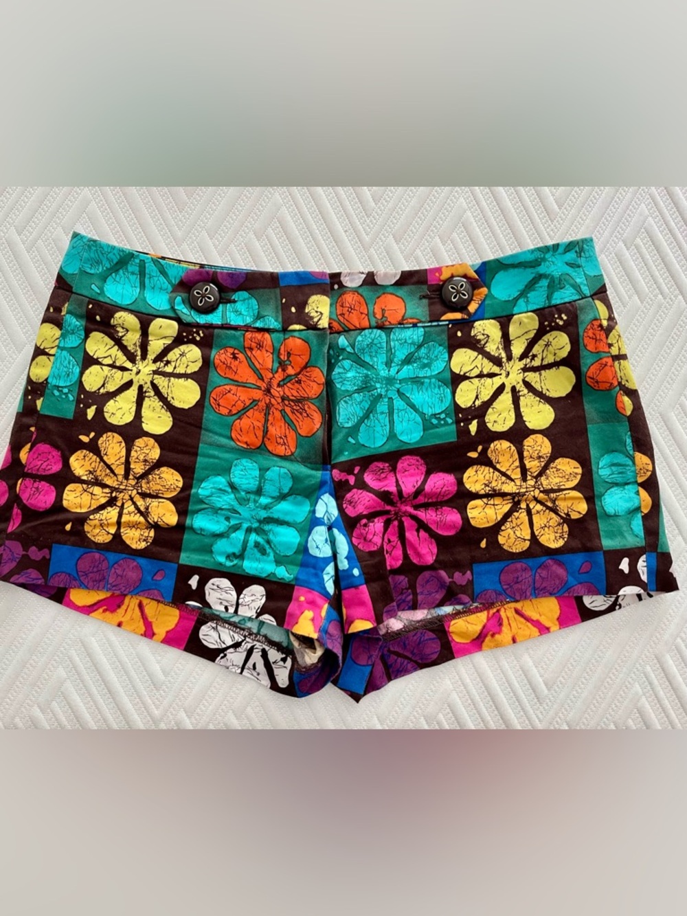 Trina Turk Multicolor Floral Patchwork Shorts, 4